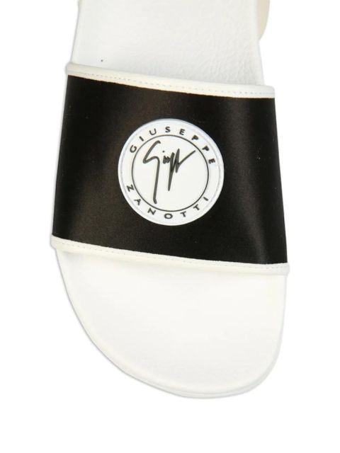 Giuseppe Zanotti logo-patch slides - White