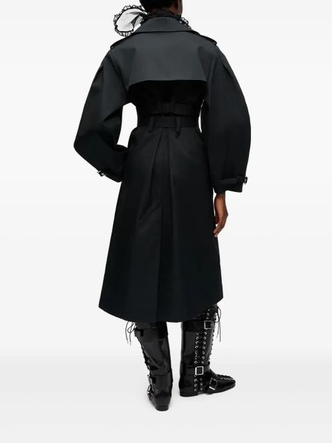 GANNI organic-cotton trench coat - Black