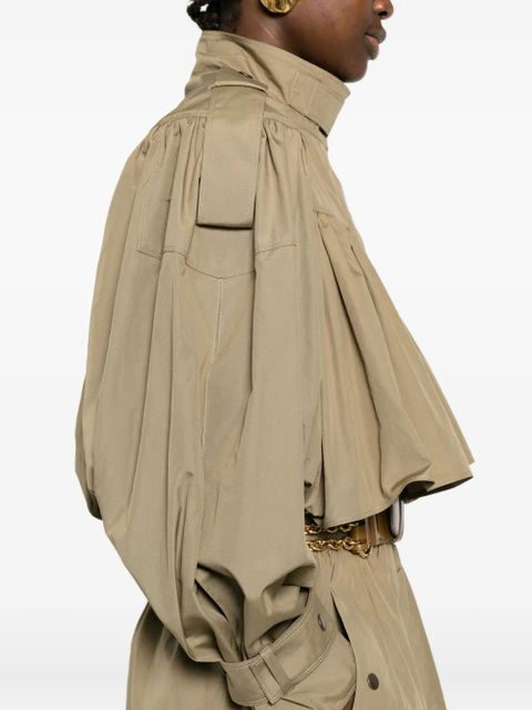 Chloé gathered-detail coat - Green