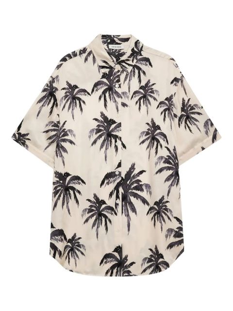 ANINE BING Tristan palm-print shirt - Neutrals - zdjęcie produktu nr 1