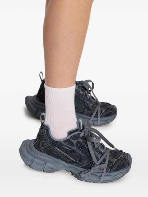 Balenciaga 3XL distressed lace-up sneakers - Blue