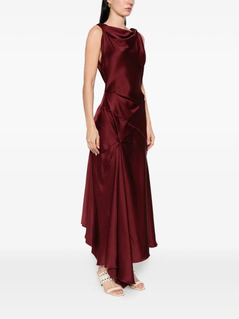 Victoria Beckham draped midi dress - Red