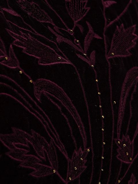 Hoss Intropia torebka welurowa kolor bordowy 2052028