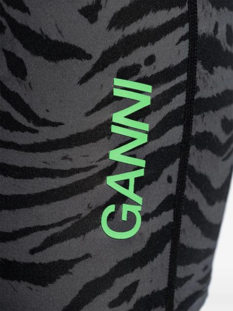 GANNI elastic short leggings - Grey