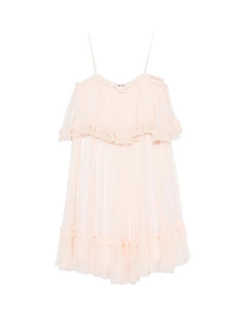 Chloé ruffled midi dress - Pink - zdjęcie produktu nr 1