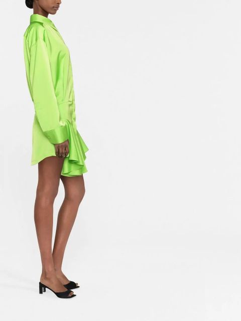 The Attico Candice asymmetric mini dress - Green