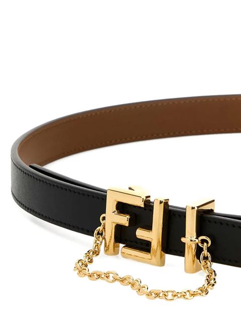 FENDI reversible FF chain belt - Black