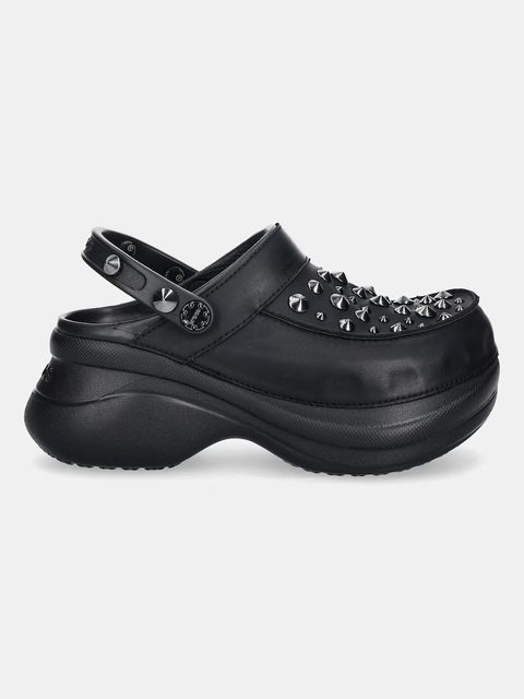 Crocs klapki Bae Studded Clog damskie kolor czarny na platformie 211626 - zdjęcie produktu nr 2