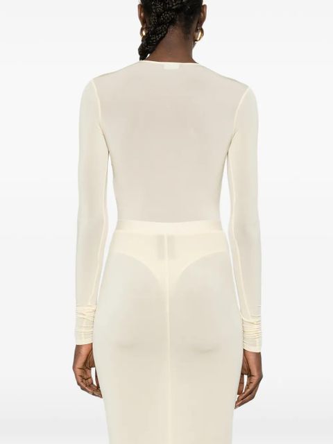 WARDROBE.NYC sheer bodysuit - Neutrals