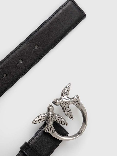 Pinko pasek skórzany kolor czarny 100125.A0F1 - zdjęcie produktu nr 2