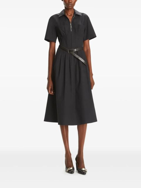 Tory Burch pleat-waist dress - Black