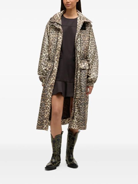GANNI leopard-print coat - Neutrals - zdjęcie produktu nr 2