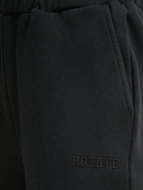 Rotate spodnie dresowe bawełniane kolor czarny gładkie 113450100