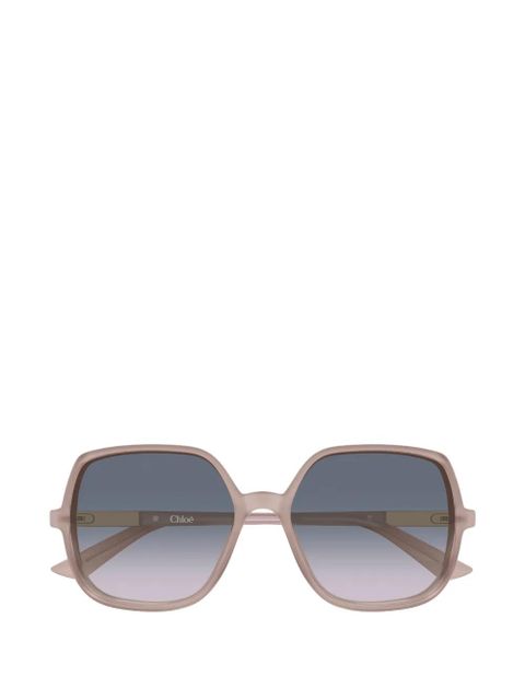 Chloé Eyewear oversized geometric-frame sunglasses - Neutrals - zdjęcie produktu nr 1