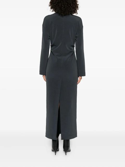 Nanushka draped turtleneck maxi dress - Blue