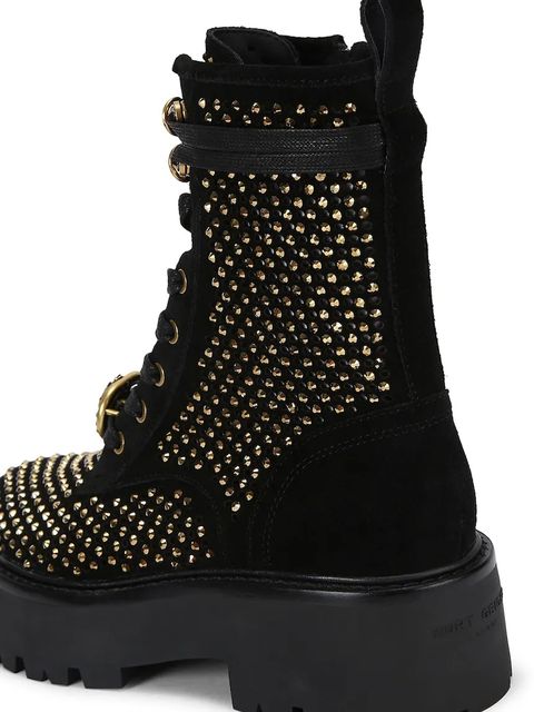 Kurt Geiger London workery zamszowe Chelsea Perf Boot damskie kolor czarny na płaskim obcasie 4731409209