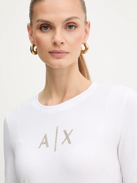 Armani Exchange longsleeve kolor biały XW001365 AF16294