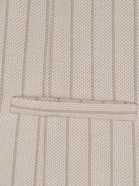 Max Mara pinstripe button cotton blazer - Neutrals