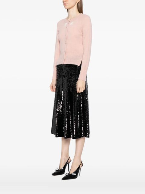 Simone Rocha embellished cashmere cardigan - Pink