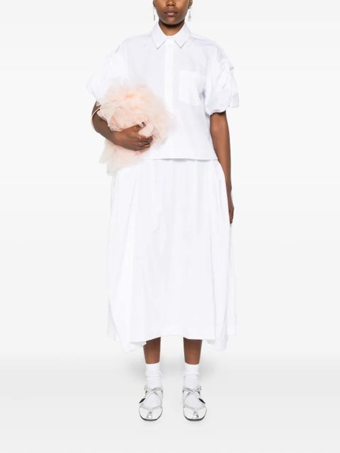 Simone Rocha cropped puff-sleeves shirt - White