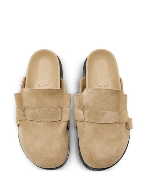 Yuzefi knotted suede mules - Neutrals