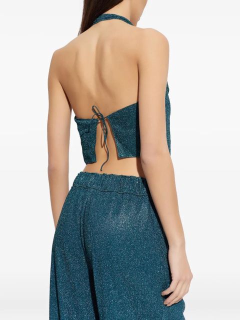 Oséree ring halterneck top - Blue