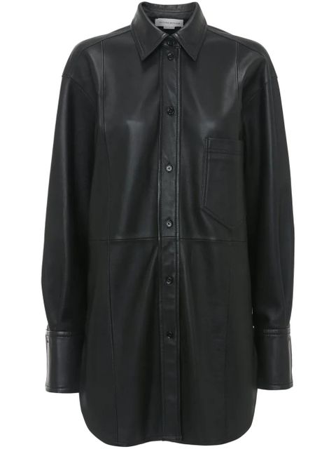 Victoria Beckham leather shirt - Black - zdjęcie produktu nr 1