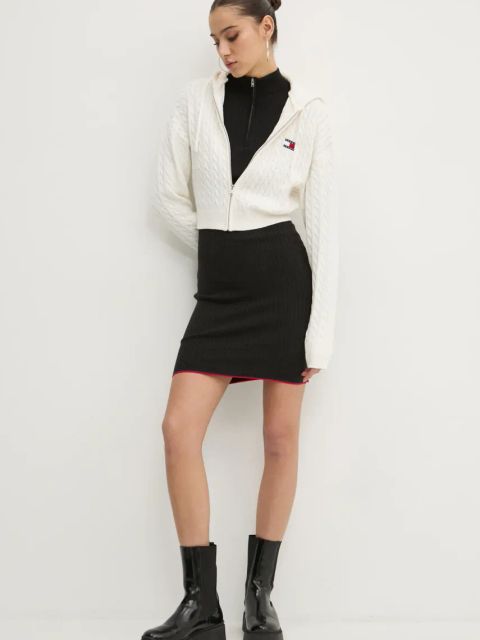 Tommy Jeans sweter bawełniany kolor beżowy DW0DW19334