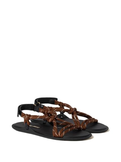 Miu Miu Rivière knotted sandals - Brown