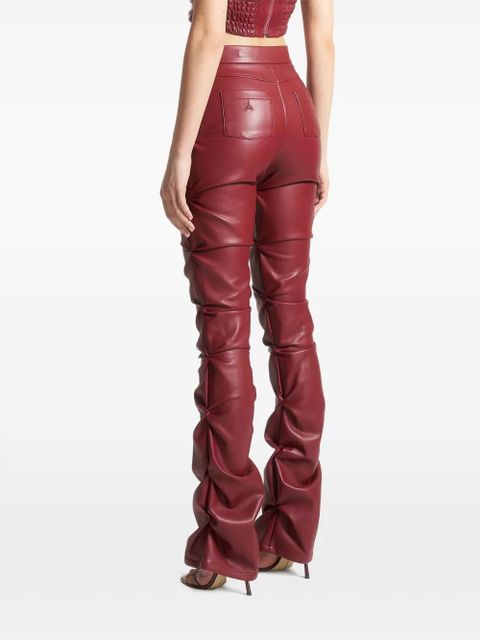 Manière De Voir Caroline tacked front-zip trousers - Red