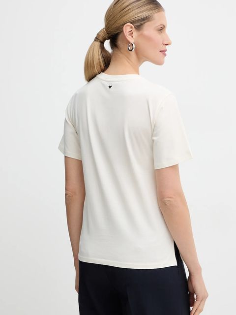 Weekend Max Mara t-shirt bawełniany WEST damski kolor beżowy 2615971041600 - zdjęcie produktu nr 2