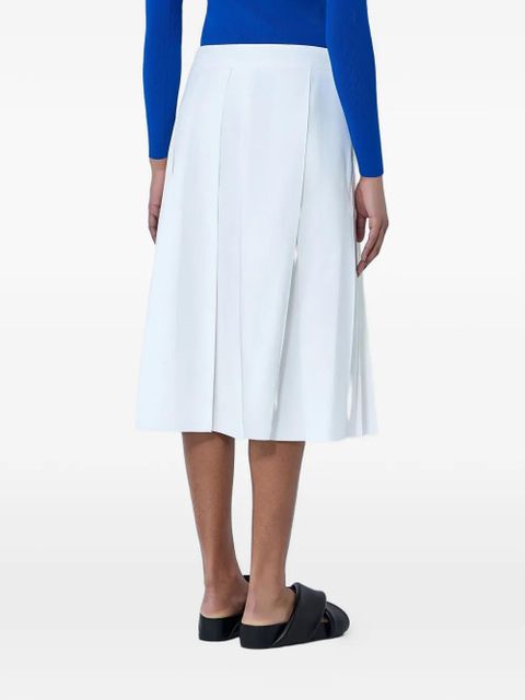 Jil Sander A-line pleated midi skirt - White