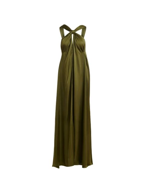 Essentiel Antwerp knotted-detail maxi dress - Green - zdjęcie produktu nr 1