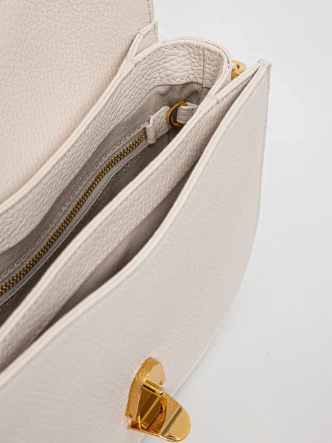 Coccinelle torebka skórzana COCCINELLEDEW kolor biały QTF 15 03 01