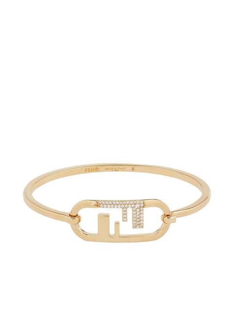 FENDI O'Lock crystal-embellished bracelet - Gold - zdjęcie produktu nr 1