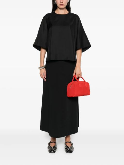 Róhe short-sleeve silk top - Black - zdjęcie produktu nr 2