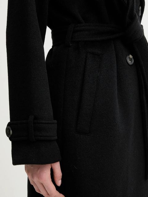 Abercrombie & Fitch płaszcz kolor czarny KI144-5191-900