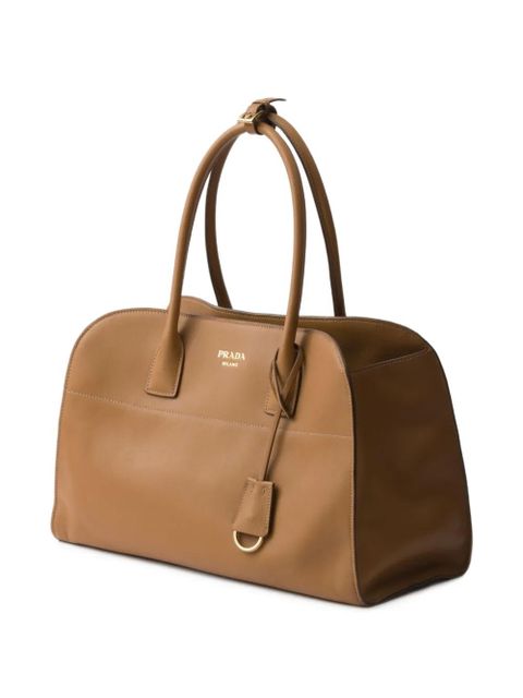 Prada large leather tote bag - Brown