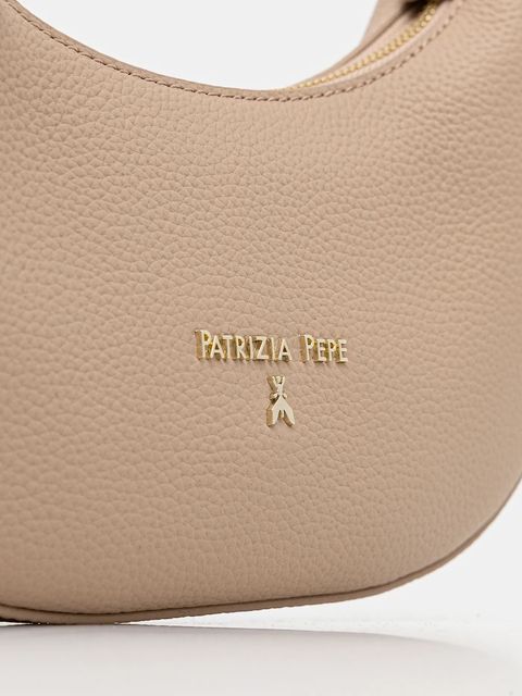 Patrizia Pepe torebka skórzana kolor beżowy 8B0309 L001