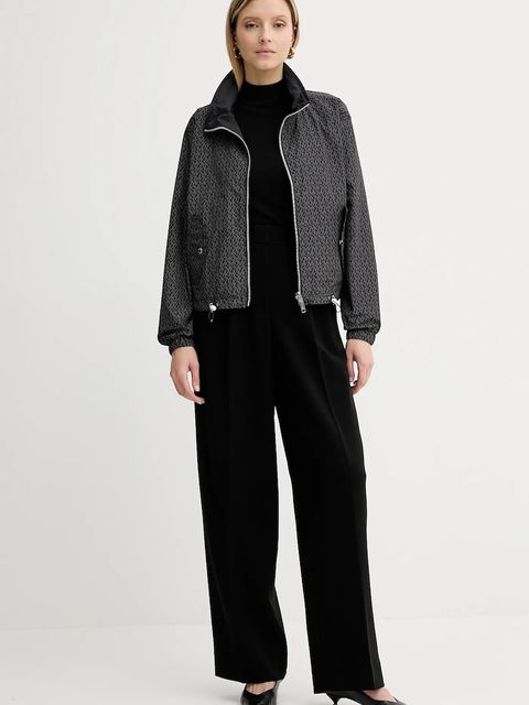 MICHAEL Michael Kors spodnie damskie kolor czarny szerokie high waist MR530RCENX - zdjęcie produktu nr 2