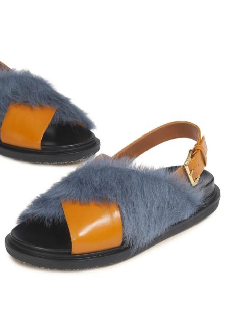 Marni Fussbett criss-cross sandals - Brown