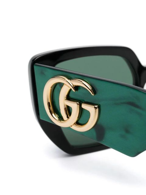 Gucci Eyewear Interlocking G oversized-frame sunglasses - Black