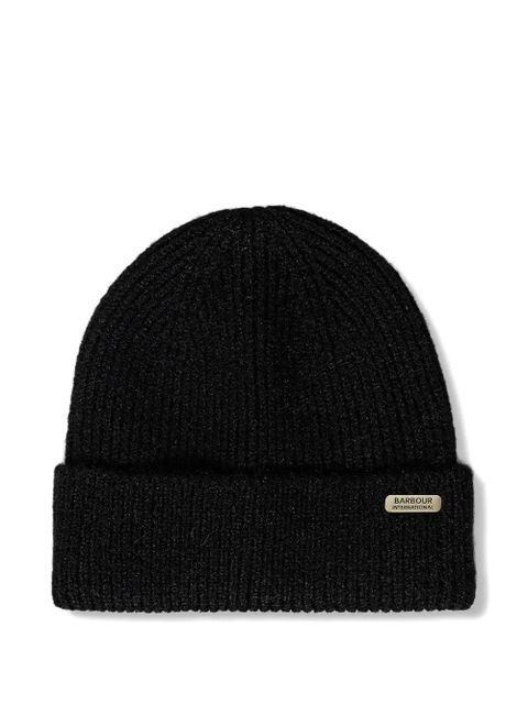 Barbour ribbed-knit beanie hat - Black