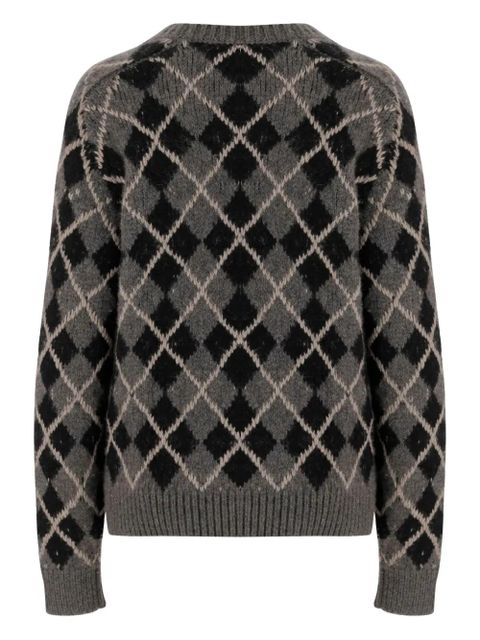 KHAITE geometric-pattern sweater - Grey - zdjęcie produktu nr 2
