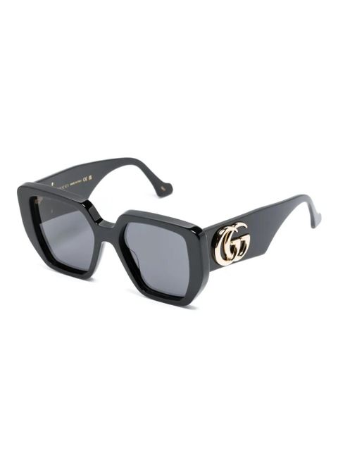 Gucci Eyewear Double G oversized-frame sunglasses - Black - zdjęcie produktu nr 2