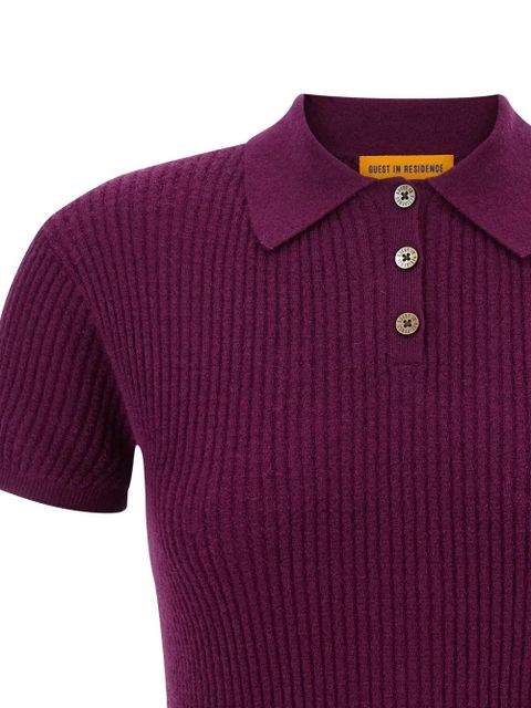 Guest In Residence cashmere polo shirt - Purple