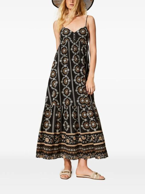 TWINSET broderie-anglaise maxi dress - Black - zdjęcie produktu nr 2