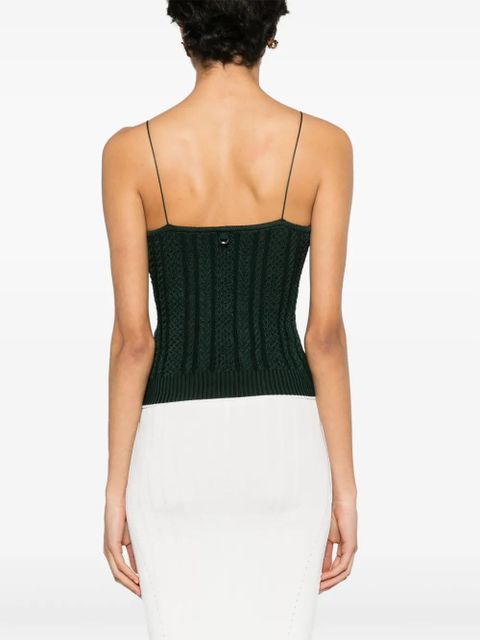 Jacquemus Le haut Bela ribbed-knit top - Green