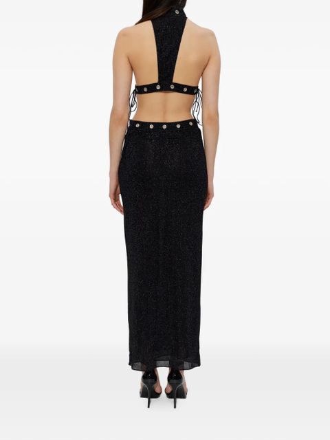 Oséree halterneck maxi dress - Black