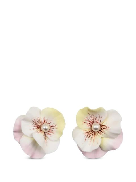 Jennifer Behr Viletta flower-shaped earrings - White - zdjęcie produktu nr 1